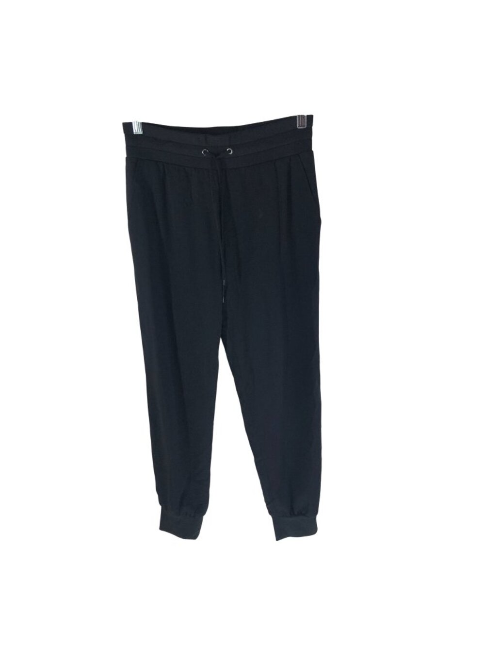 BCBG Max Azria Womens Black Jogger Pants XS Pull On Drawstring Wool Blend